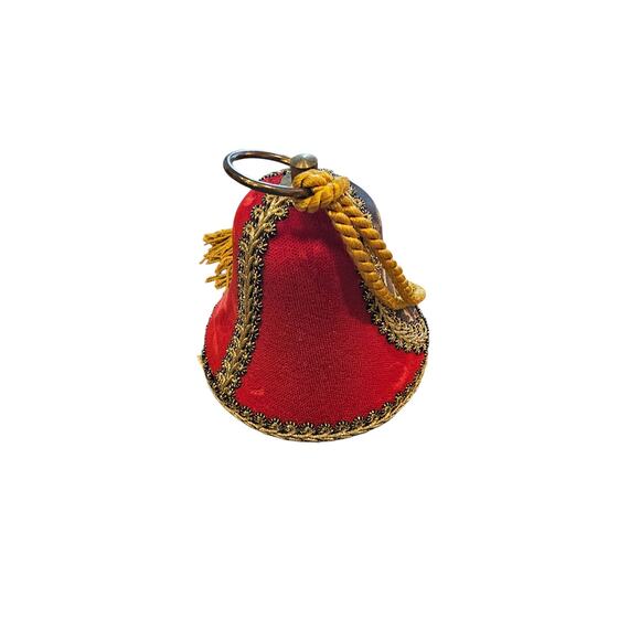 Vintage Reuge Music Box Bell Nativity Ornament Velvet Christmas Bell Musical - Picture 4 of 6